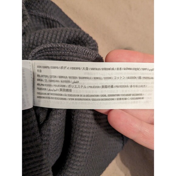 Abercrombie & Fitch Grey Waffle knit Size Large Soft & Cozy NWT - Picture 5 of 5